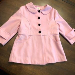 Pink toddler coat. 50/50 wool and polyester